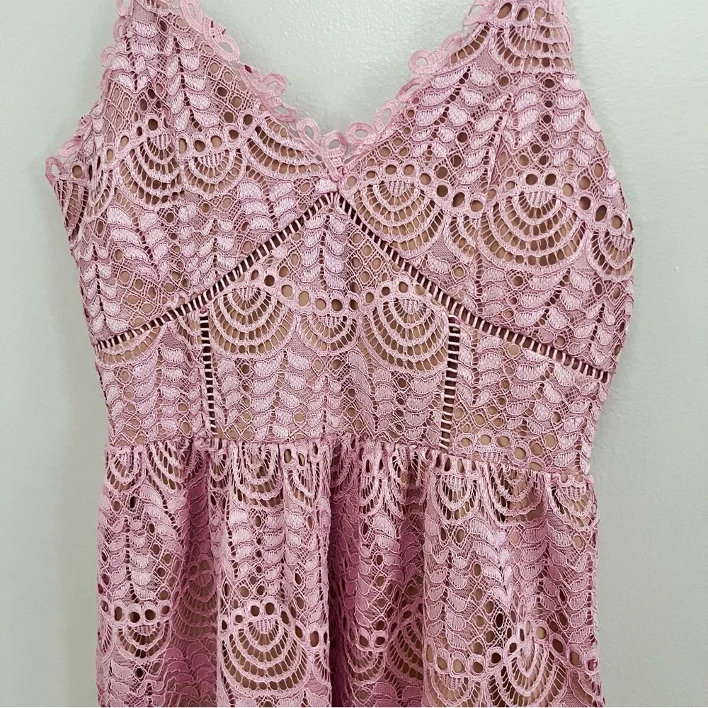 Current Air Affair Pink Lace Dress - Picture 8 of 16